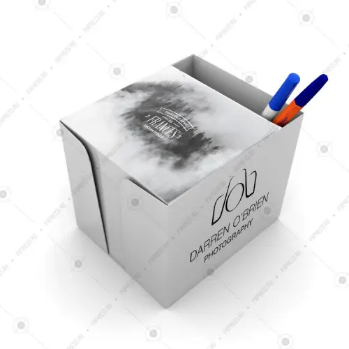 Кубарик в коробочке с отделением для карандашей