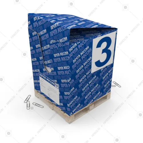 Блок для записей (кубарик) в высоком боксе на паллете